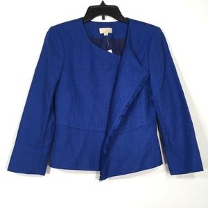 LOFT TWEED RAW HEM BLAZER